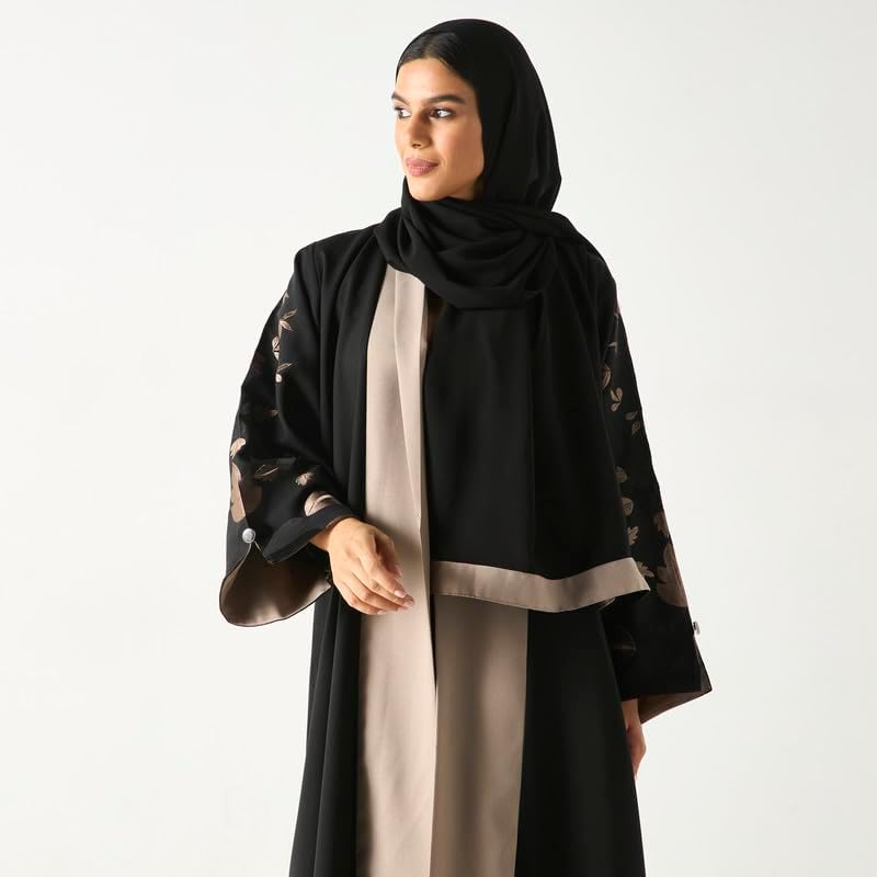 Embroidered Abaya With Hijab - Sophisticated Modest Fashion by Madina Gifts