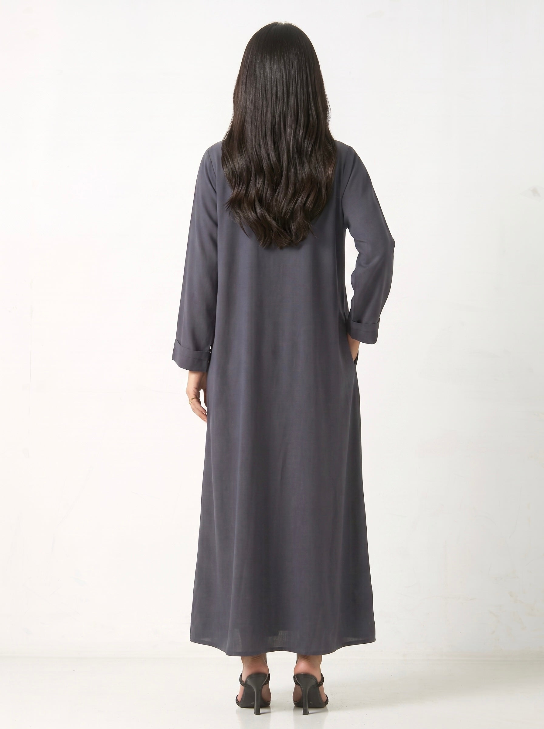 Hadiyath Al Madinah Black Nida Women's Abaya with Hijab