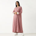 Basics Contrast Trim Abaya - HM