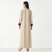 Basics Contrast Trim Abaya - HM