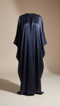 Silk Abaya with Sculpted Drape